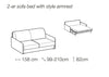 LeComfort Divano Letto 2 posti con contenitore Modire Grigio