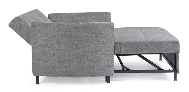 Bizzotto Divano Letto 2 posti in tessuto Clayton Grigio