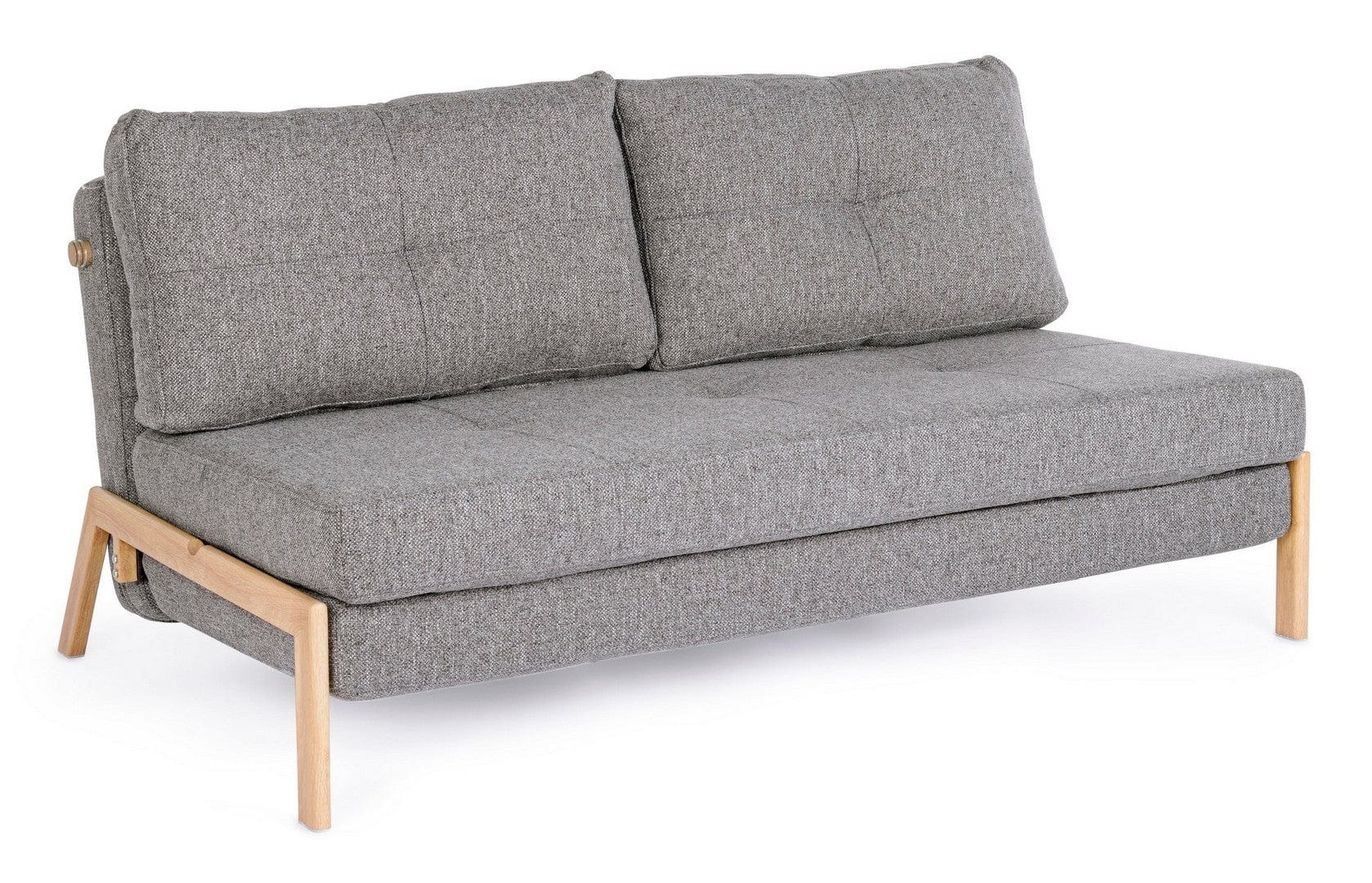 Bizzotto Divano Letto 2 posti in tessuto Hayden Grigio