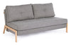 Bizzotto Divano Letto 2 posti in tessuto Hayden Grigio