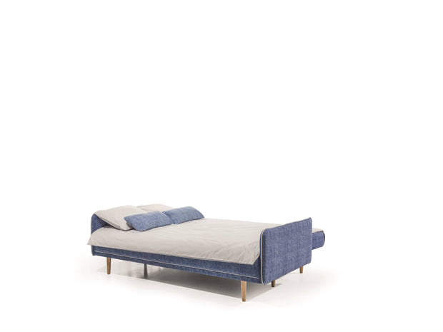 Divano Letto 2 posti in tessuto Sinuo Blu (3)
