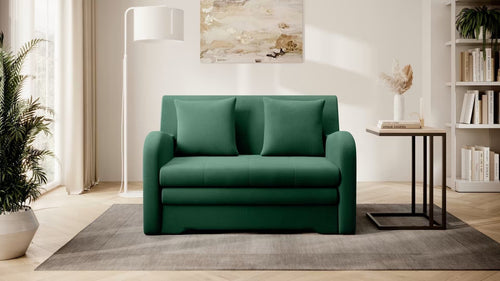 Divano Letto 2 posti in velluto con contenitore Ariola Plus Verde