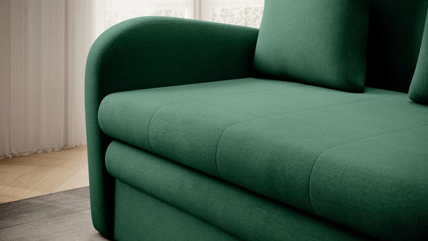 Eltap Divano Letto 2 posti in velluto con contenitore Ariola Plus Verde