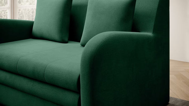 Eltap Divano Letto 2 posti in velluto con contenitore Ariola Plus Verde