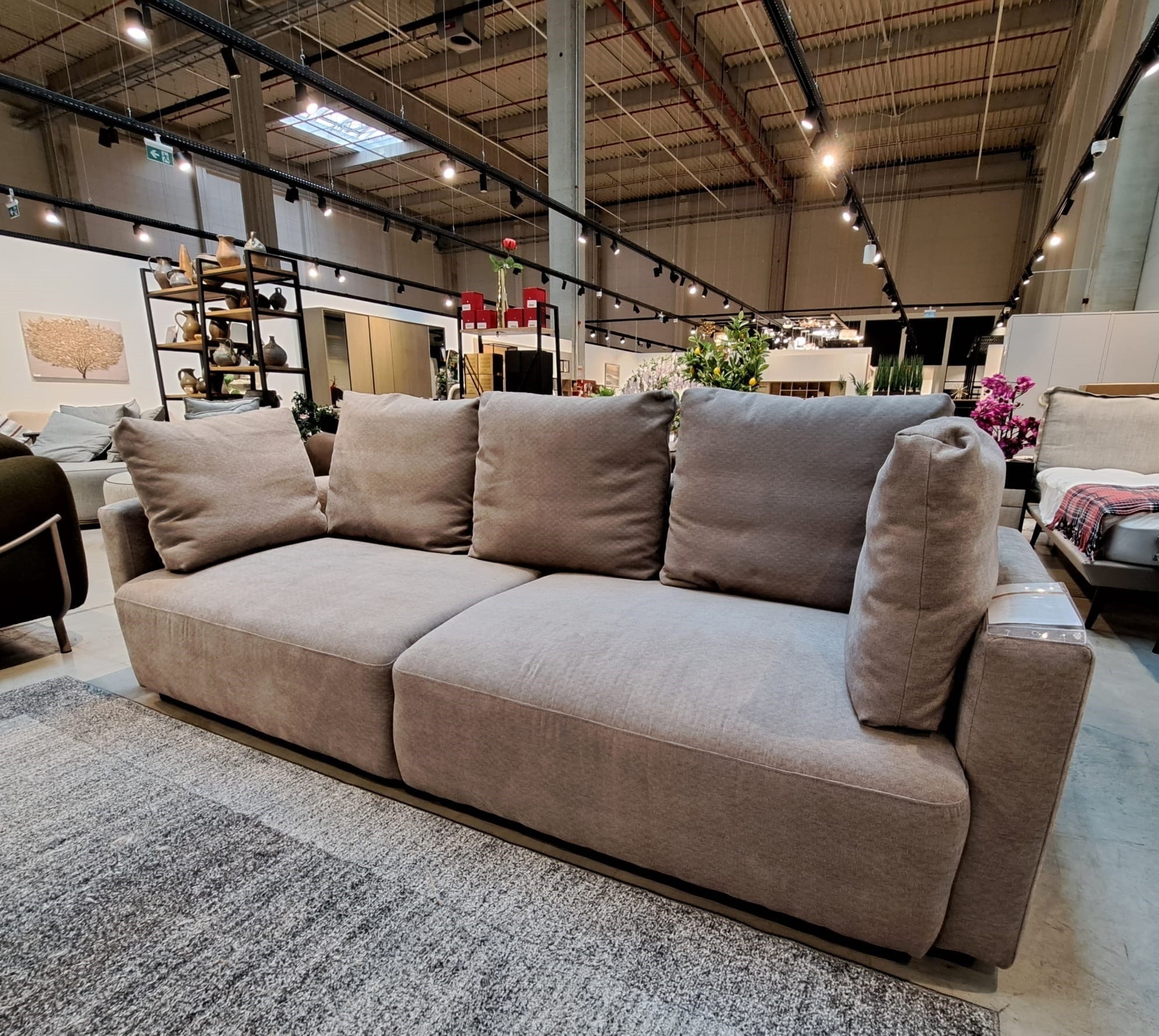 Divano Letto 3 posti con contenitore Espano Cappuccino (4)