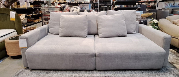 Divano Letto 3 posti con contenitore Espano Grigio