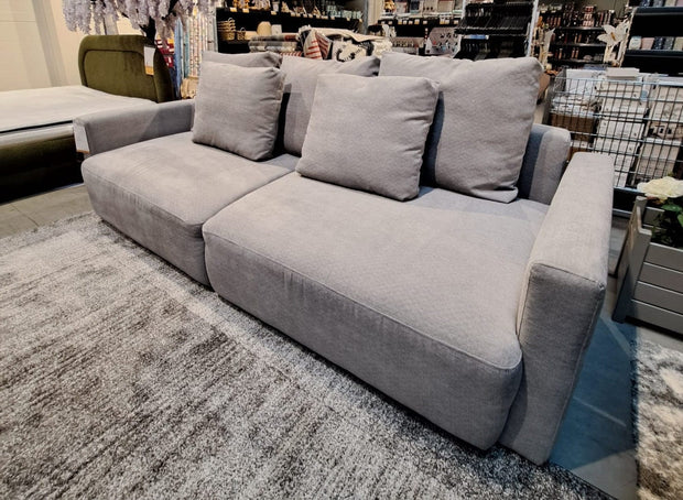 Divano Letto 3 posti con contenitore Espano Grigio (2)