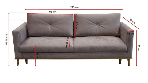 Divano Letto 3 posti con contenitore Lande Cappuccino (4)