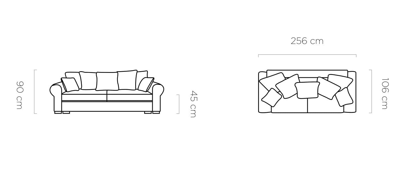 Wersal Divano Letto 3 posti Delix Beige