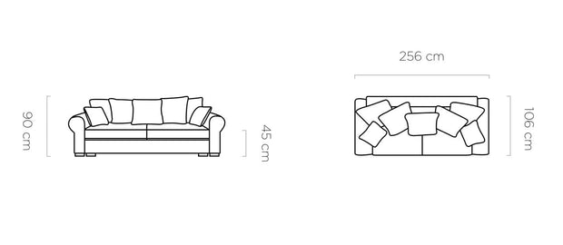 Wersal Divano Letto 3 posti Delix Beige