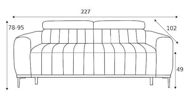 Wersal Divano Letto 3 posti Gandis 160