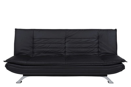 Actona Divano Letto 3 posti in ecopelle Faith Nero