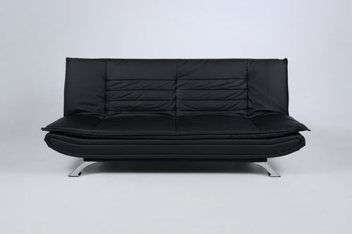 Actona Divano Letto 3 posti in ecopelle Faith Nero