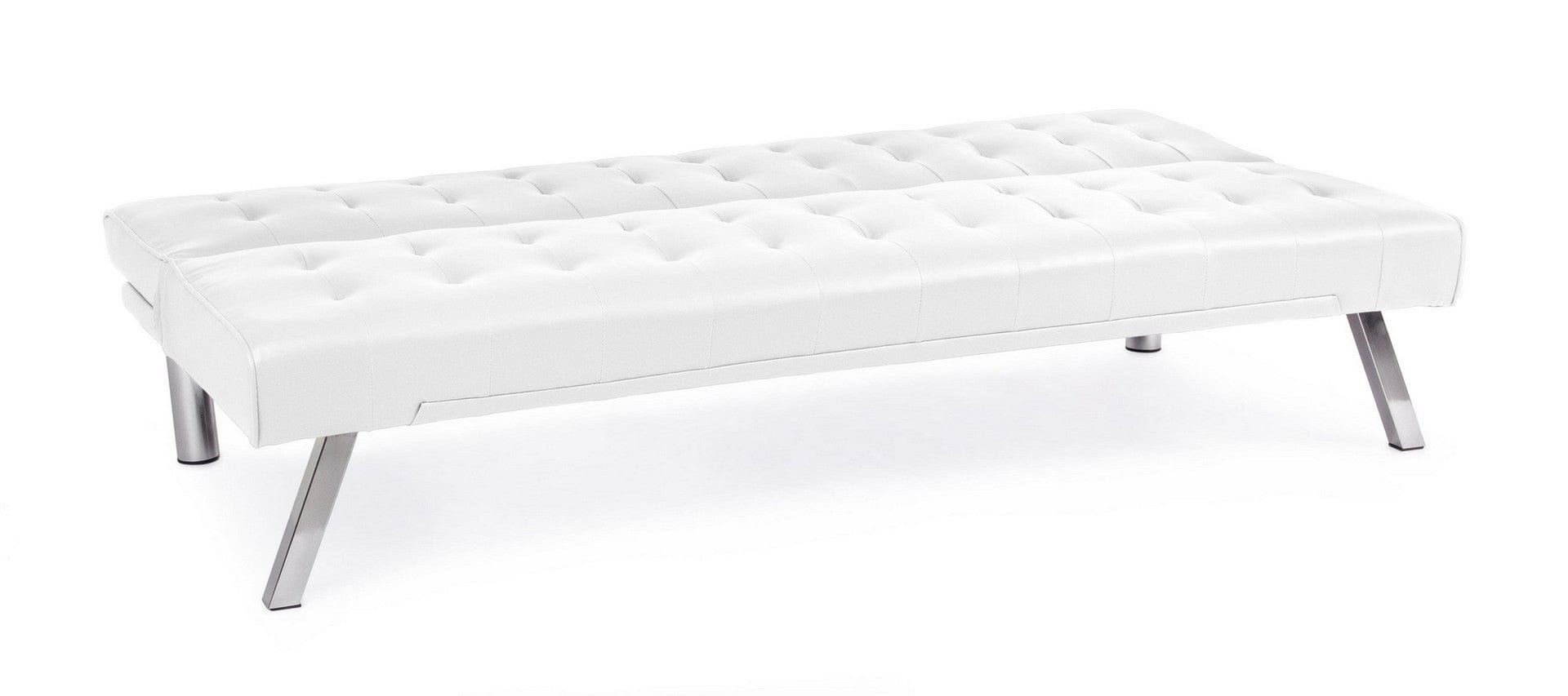 Bizzotto Divano Letto 3 posti in ecopelle Forbes Bianco