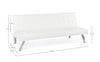 Bizzotto Divano Letto 3 posti in ecopelle Forbes Bianco