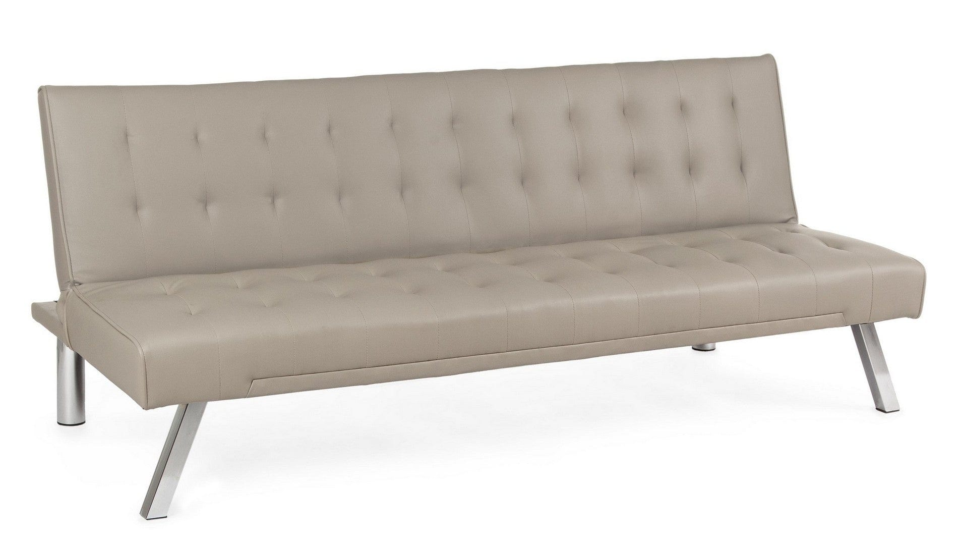 Bizzotto Divano Letto 3 posti in ecopelle Forbes Cappuccino