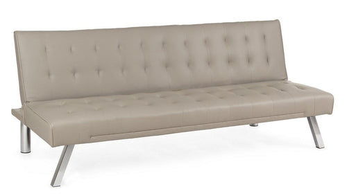 Bizzotto Divano Letto 3 posti in ecopelle Forbes Cappuccino