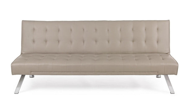 Bizzotto Divano Letto 3 posti in ecopelle Forbes Cappuccino