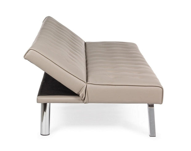 Bizzotto Divano Letto 3 posti in ecopelle Forbes Cappuccino