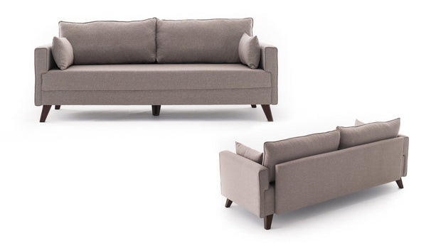 Asir Divano Letto 3 posti in tessuto Bella Cappuccino