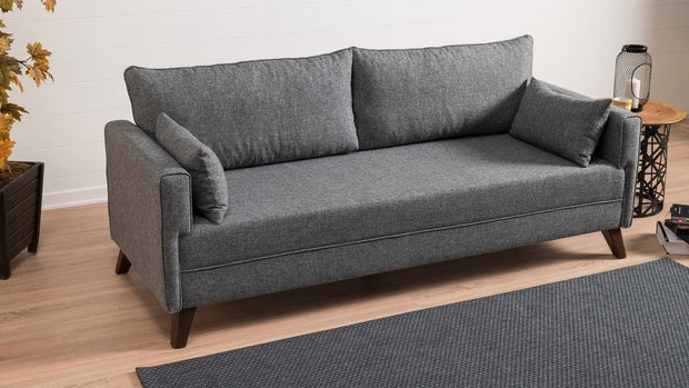 Asir Divano Letto 3 posti in tessuto Bella Grigio