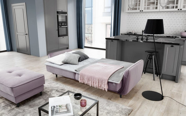 Eltap Divano Letto 3 posti in tessuto con contenitore Bellisima Plus Grigio