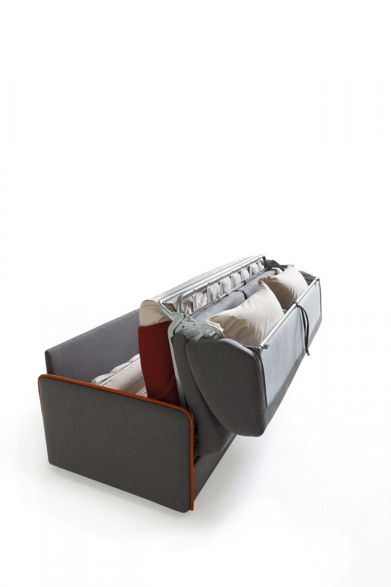 LeComfort Divano Letto 3 posti in tessuto con contenitore Modire Grigio