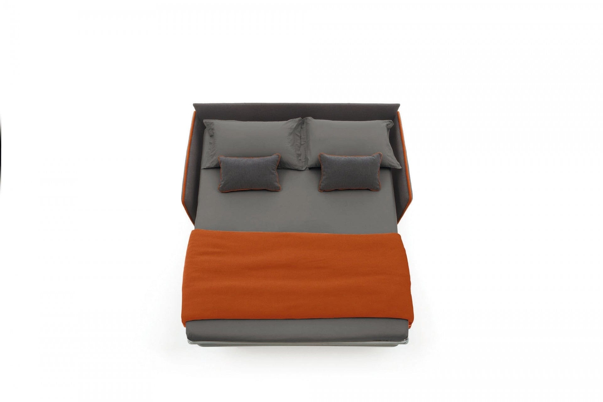 LeComfort Divano Letto 3 posti in tessuto con contenitore Modire Grigio