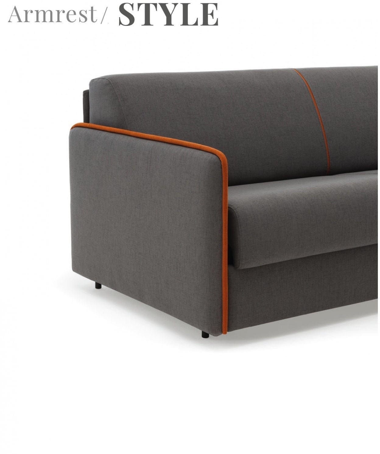 LeComfort Divano Letto 3 posti in tessuto con contenitore Modire Grigio