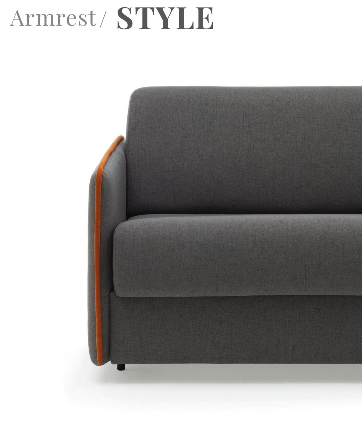 LeComfort Divano Letto 3 posti in tessuto con contenitore Modire Grigio