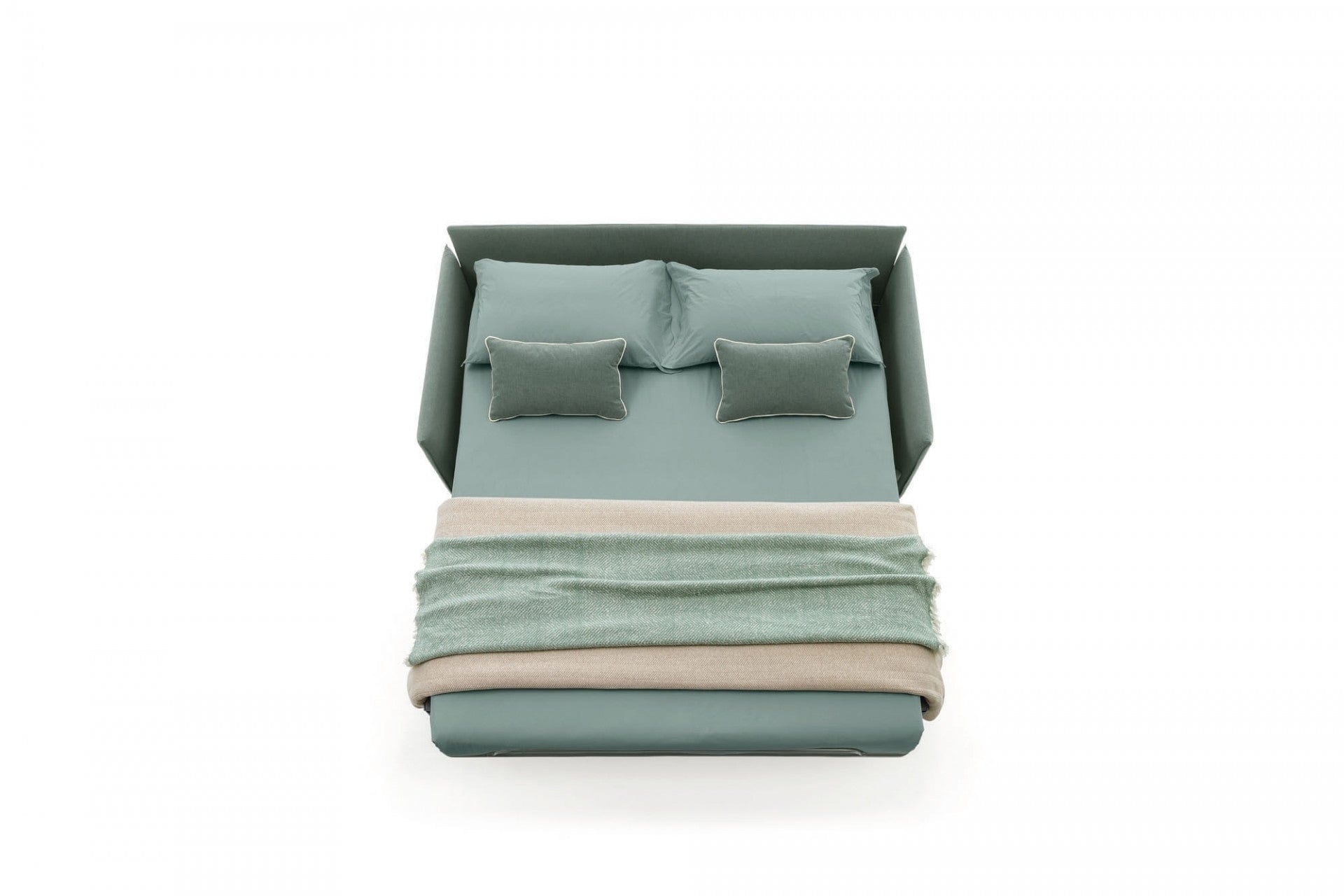 LeComfort Divano Letto 3 posti in tessuto con contenitore Noxar Verde