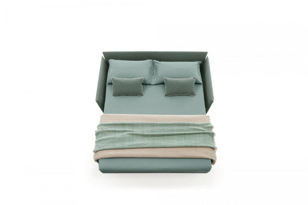 LeComfort Divano Letto 3 posti in tessuto con contenitore Noxar Verde
