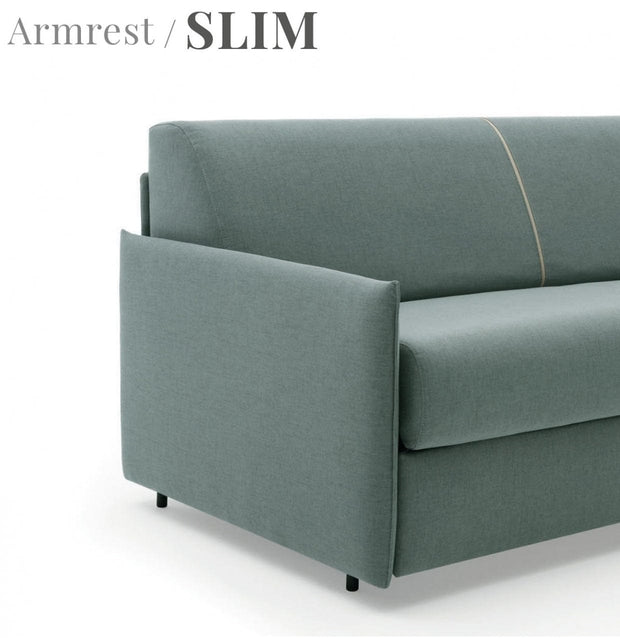 LeComfort Divano Letto 3 posti in tessuto con contenitore Noxar Verde