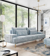 Bogart Divano Letto 3 posti in tessuto Nicole Blu