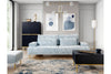 Bogart Divano Letto 3 posti in tessuto Nicole Blu