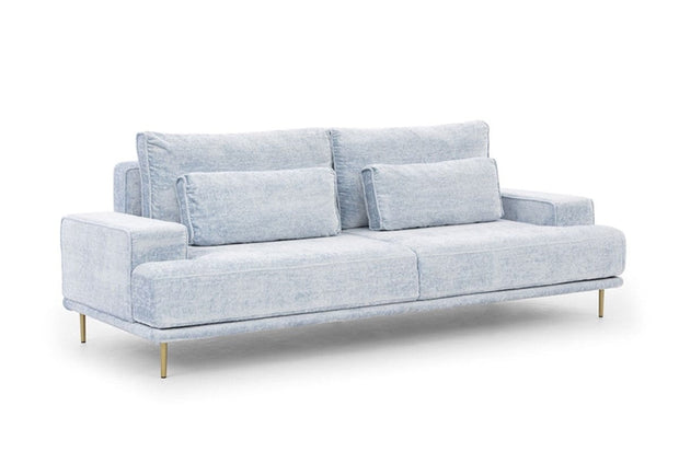 Bogart Divano Letto 3 posti in tessuto Nicole Blu