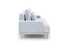 Bogart Divano Letto 3 posti in tessuto Nicole Blu