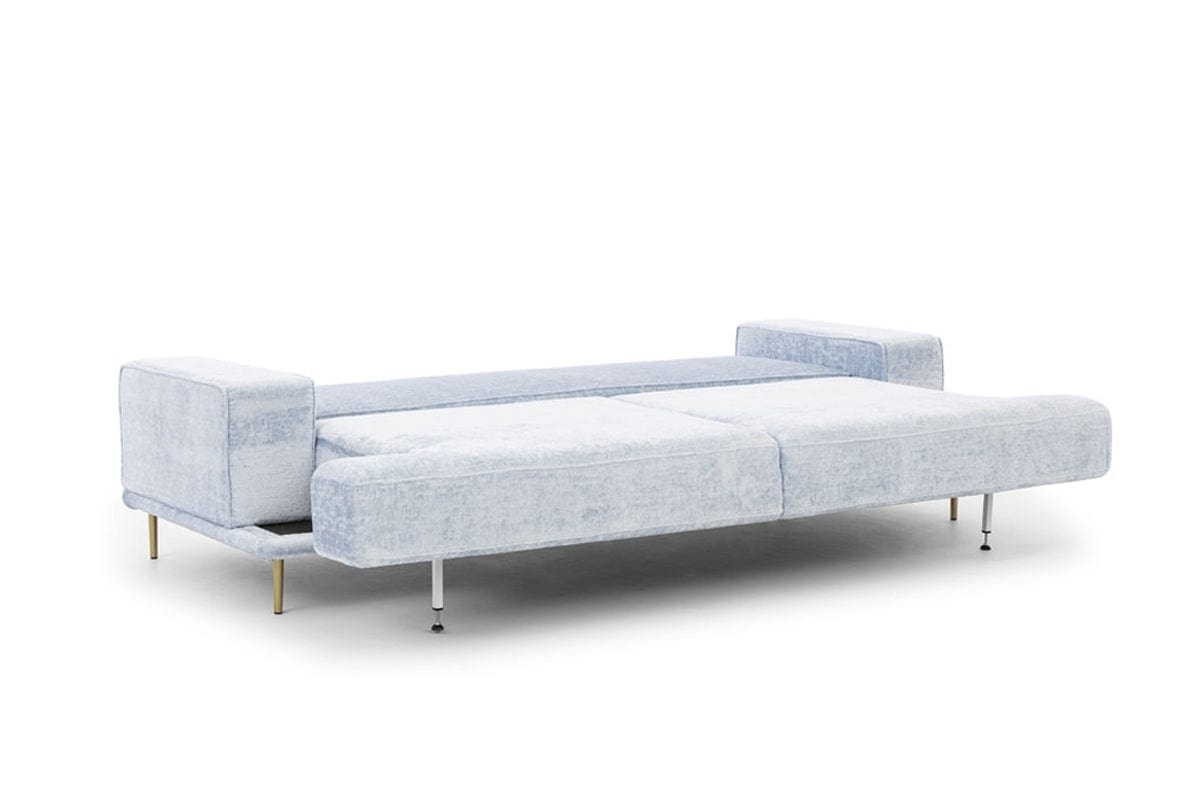 Bogart Divano Letto 3 posti in tessuto Nicole Blu
