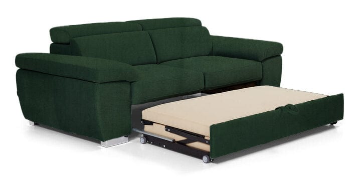 Divano Letto 3 posti in tessuto Rosi Verde (4)