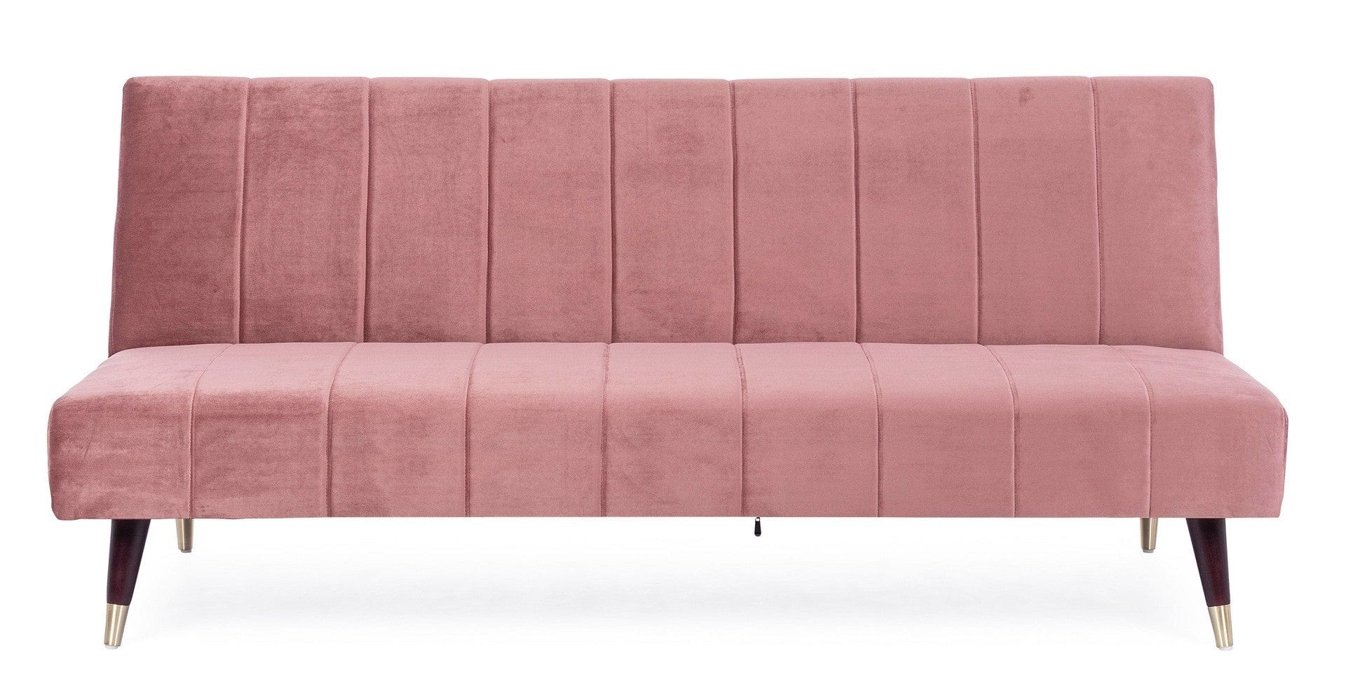 Bizzotto Divano Letto 3 posti in velluto Alma Rosa