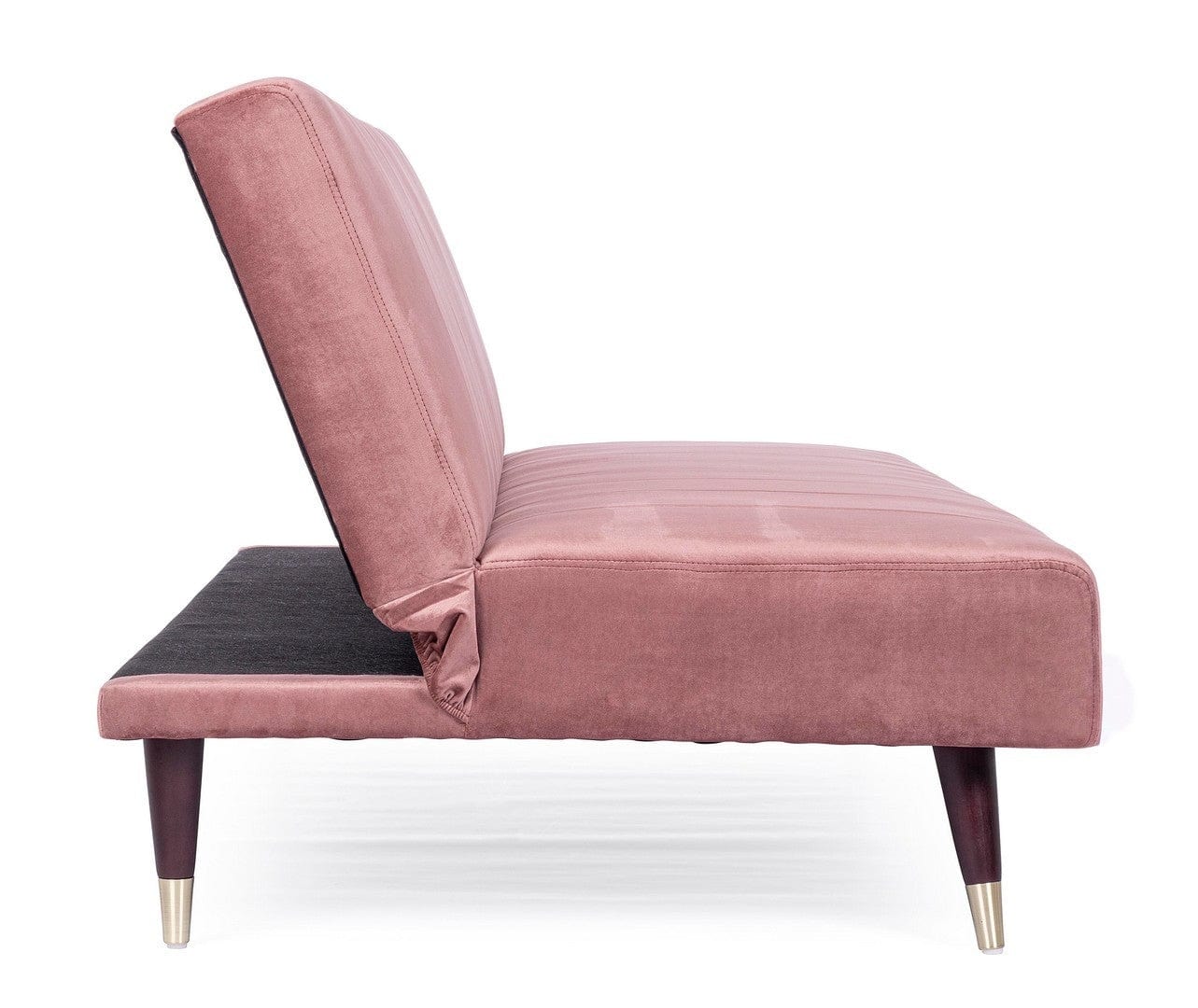Bizzotto Divano Letto 3 posti in velluto Alma Rosa
