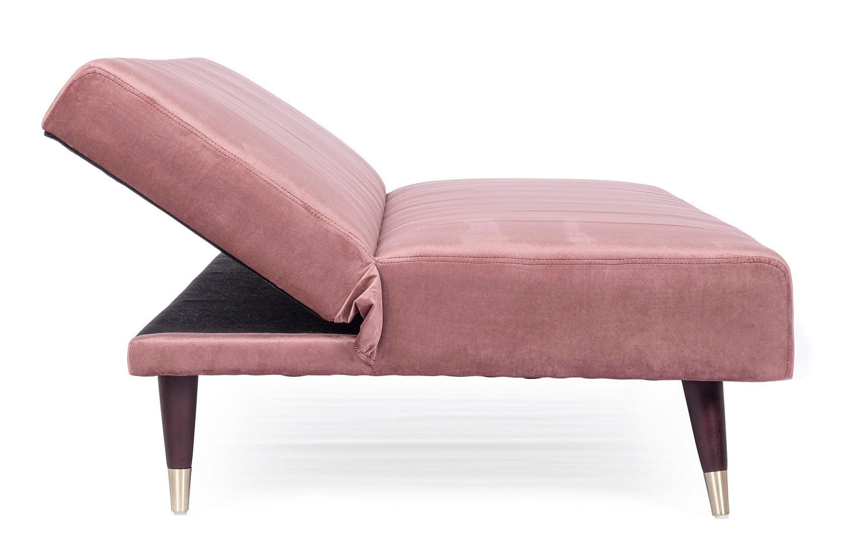 Bizzotto Divano Letto 3 posti in velluto Alma Rosa