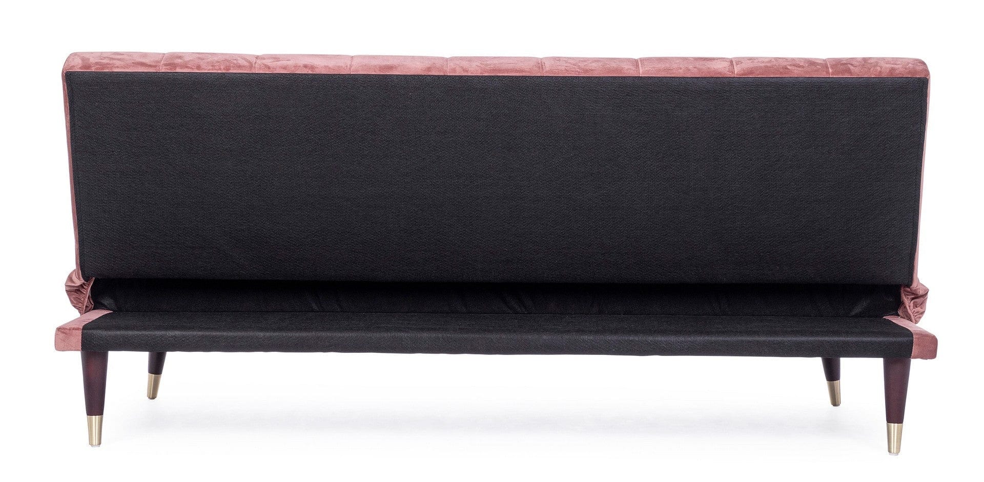 Bizzotto Divano Letto 3 posti in velluto Alma Rosa