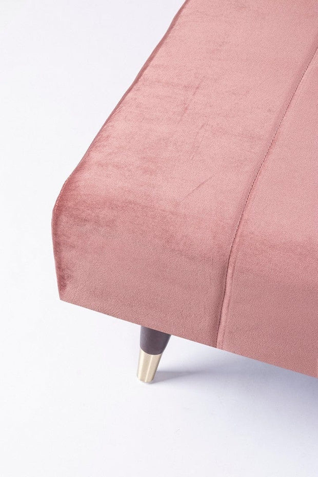 Bizzotto Divano Letto 3 posti in velluto Alma Rosa