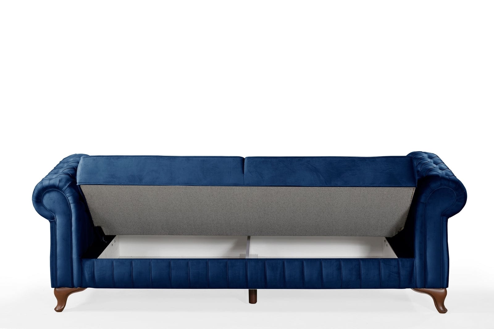 Oyo Divano Letto 3 posti in velluto con contenitore Pedesa Blu