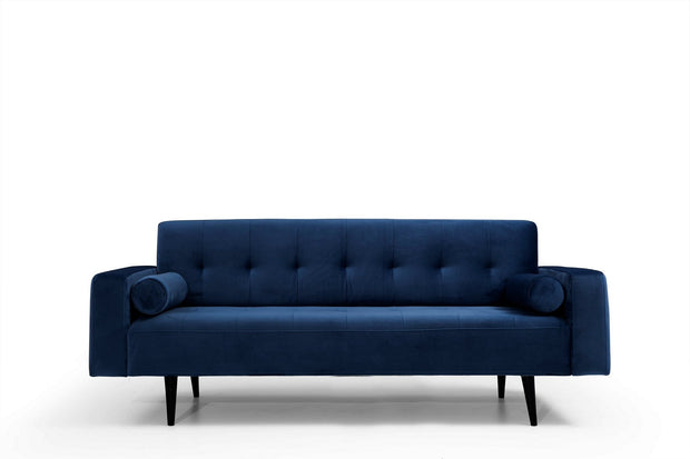 Asir Divano Letto 3 posti in velluto Derry Blu