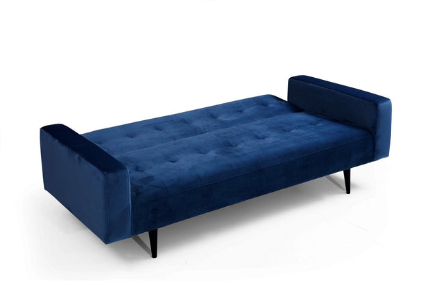Asir Divano Letto 3 posti in velluto Derry Blu