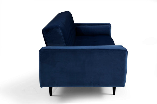 Asir Divano Letto 3 posti in velluto Derry Blu