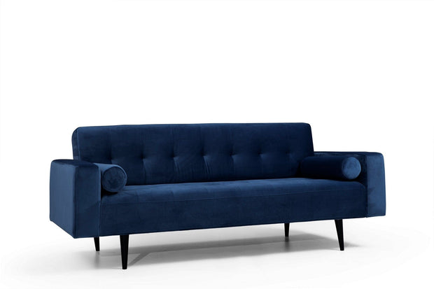 Asir Divano Letto 3 posti in velluto Derry Blu