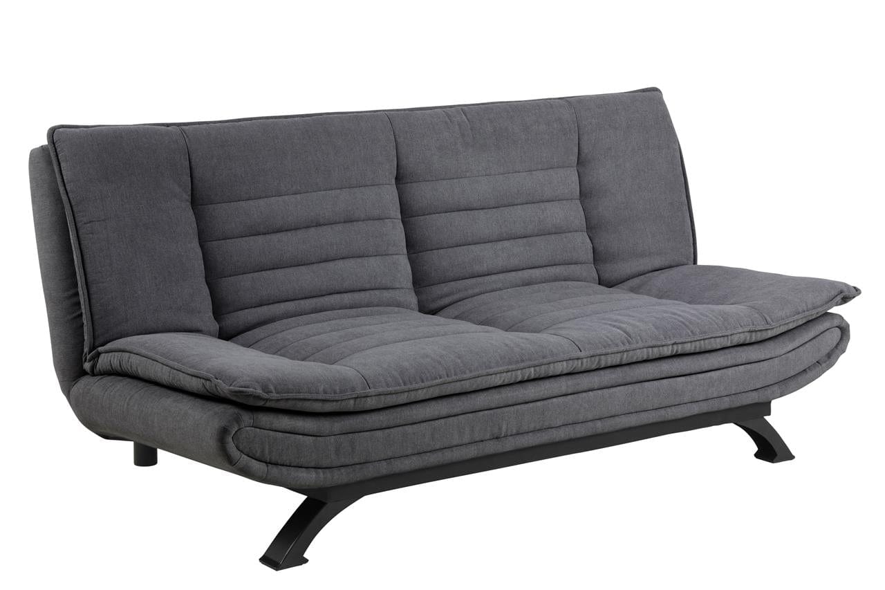 Actona Divano Letto 3 posti in velluto Faith Grigio